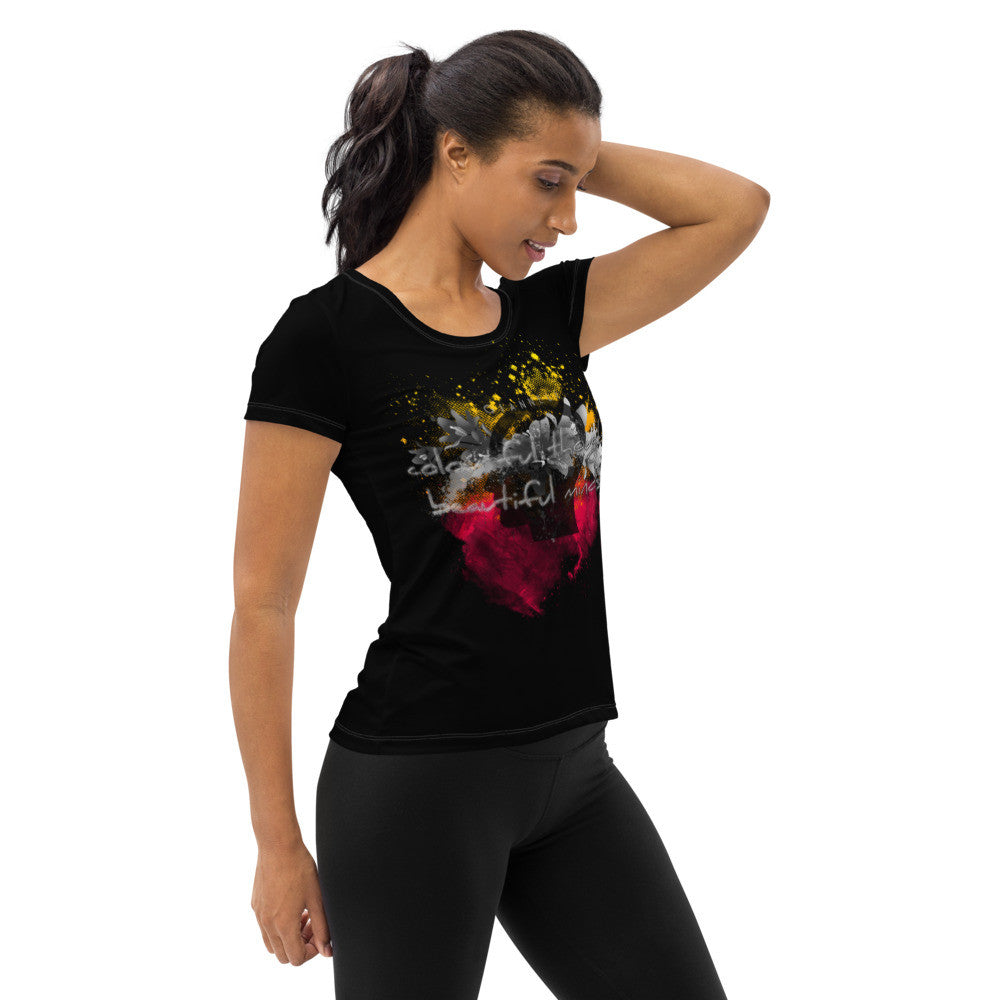 Beautiful Minds Women's Athletic T-shirt by Gianneli-6