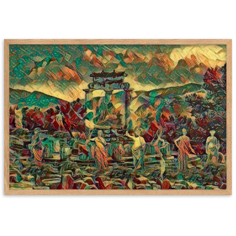 A SUNDAY AT THE ORACLE OF DELPHI Premium Framed Poster-0