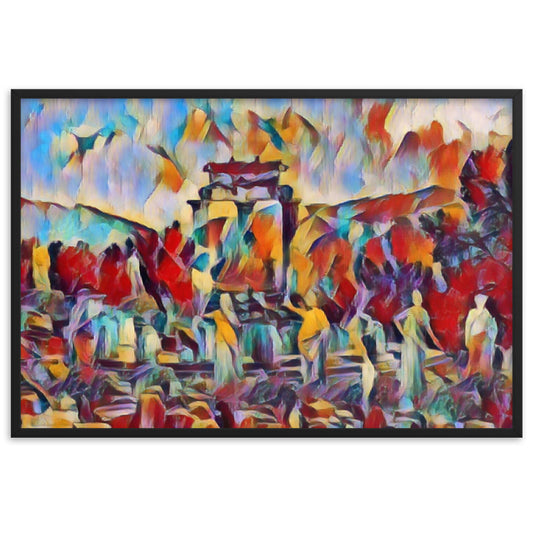 A SUNDAY AT THE ORACLE OF DELPHI Premium Framed Poster-0