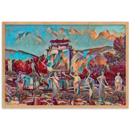 A SUNDAY AT THE ORACLE OF DELPHI Premium Framed Poster-0