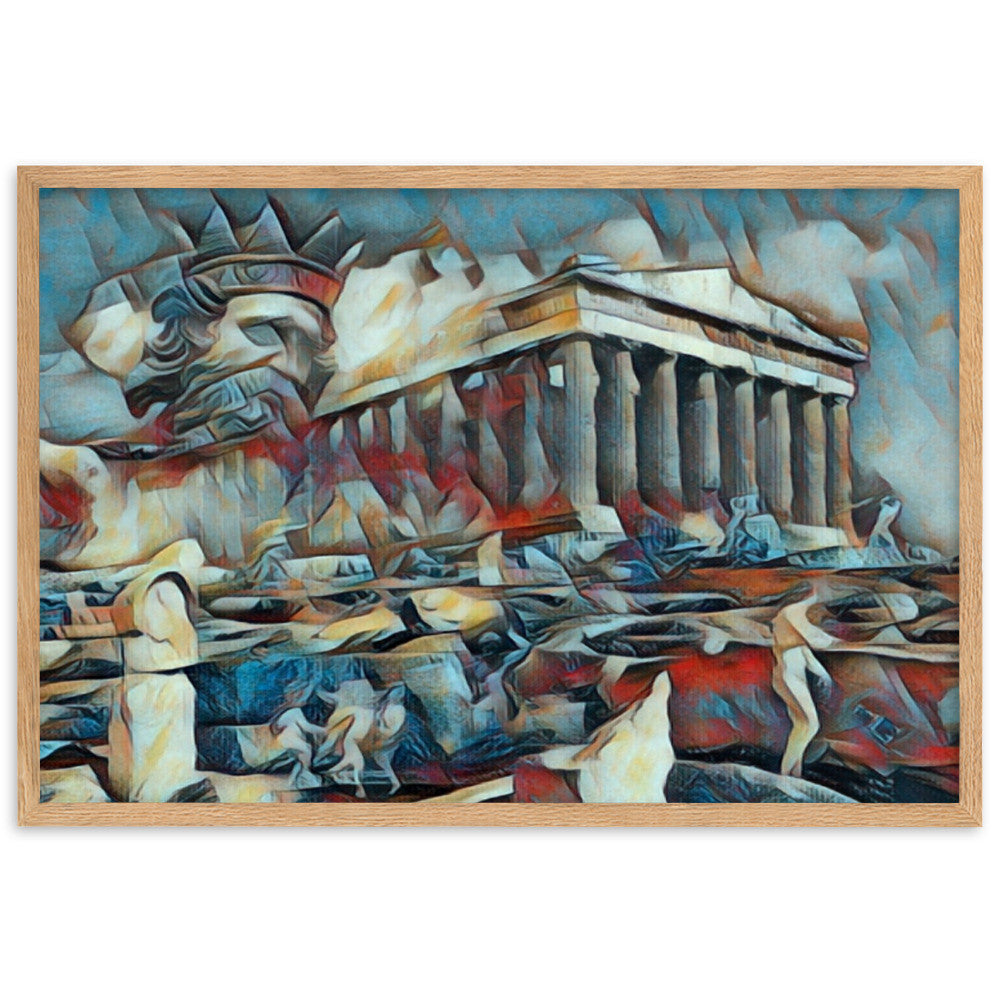 A SUNDAY UNDER ACROPOLIS V2 Premium Framed Poster-0