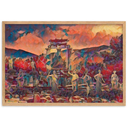 A SUNDAY AT THE ORACLE OF DELPHI Premium Framed Poster-0