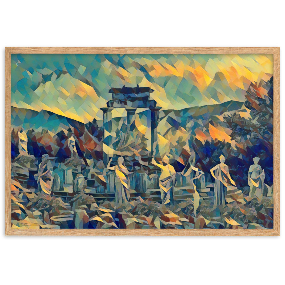 A SUNDAY AT THE ORACLE OF DELPHI Superior Framed Poster-0