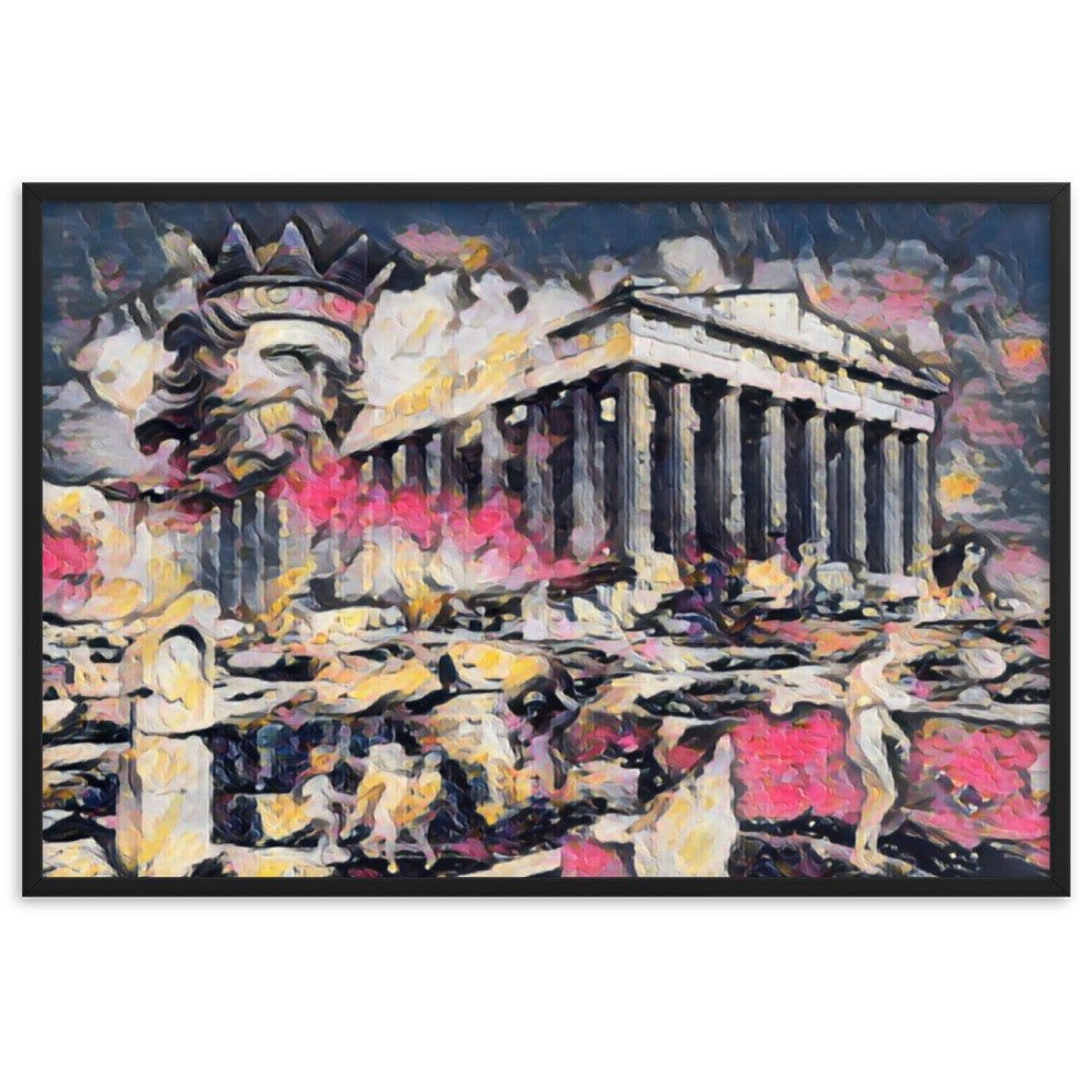 A SUNDAY UNDER ACROPOLIS V2 Premium Framed Poster-0