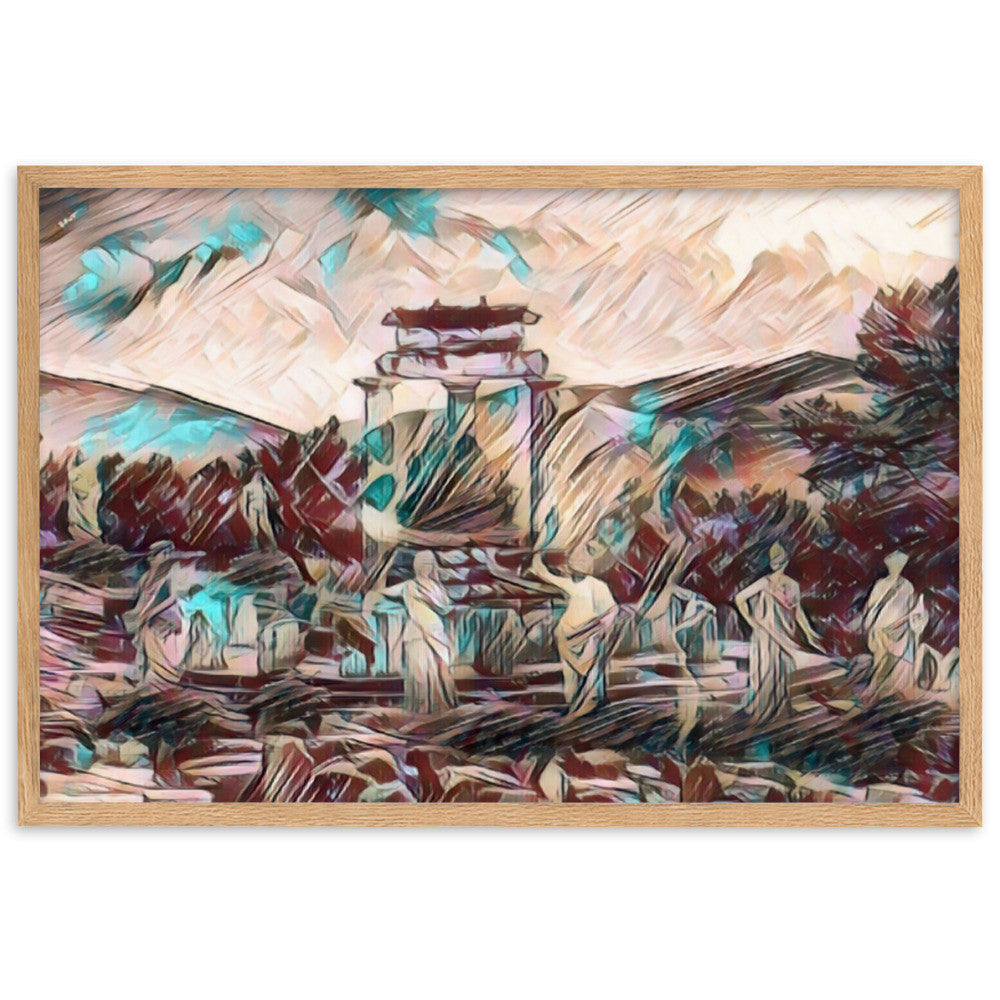 A SUNDAY AT THE ORACLE OF DELPHI Premium Framed Poster-0