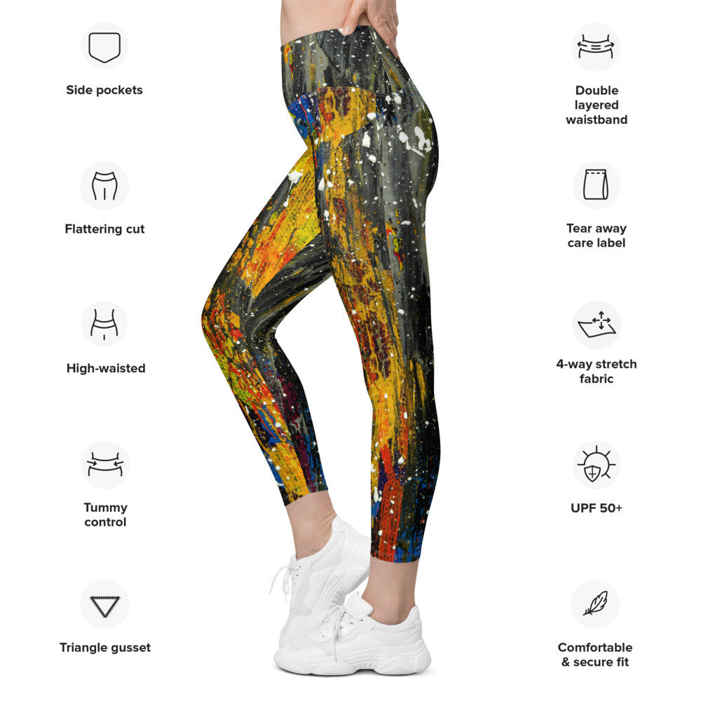 Gianneli Colours Leggings with Pockets-2