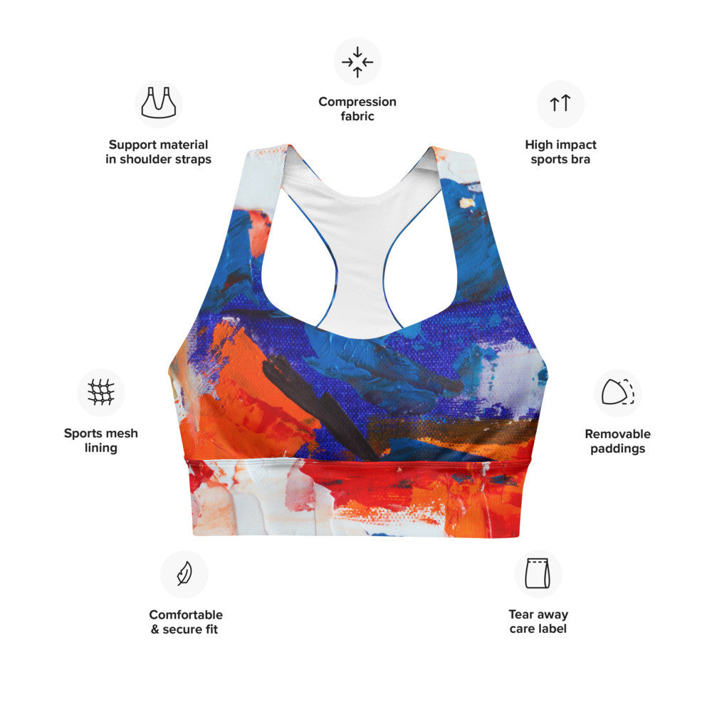 Gianneli Colours Longline Sports Bra-2