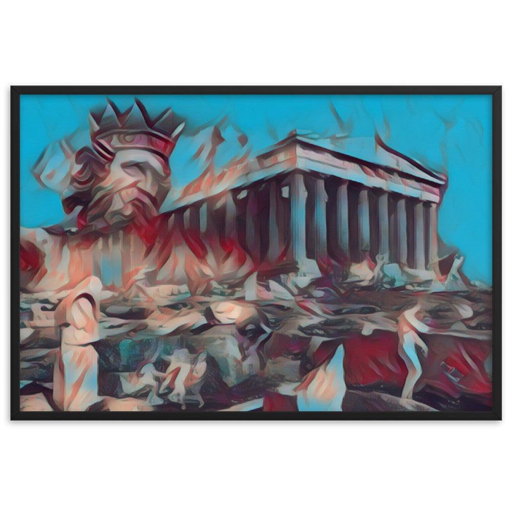 A SUNDAY UNDER ACROPOLIS V2 Premium Framed Poster-0