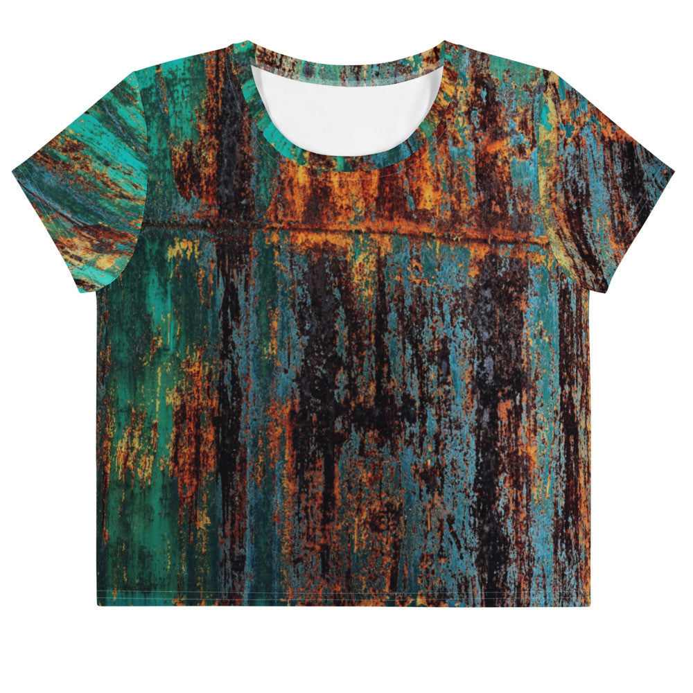 CLOCHARD Grunge Women's Crop Tee by Gianneli-0