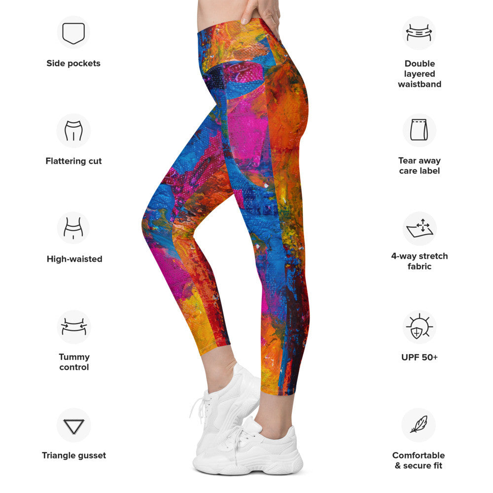 Gianneli Colours Leggings With Pockets-5