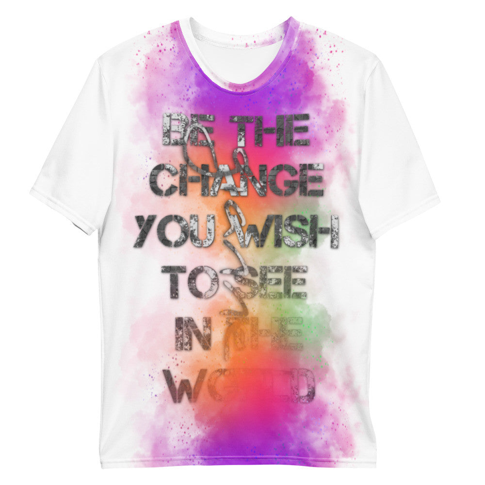 BE THE CHANGE Men's t-shirt by Gianneli-0