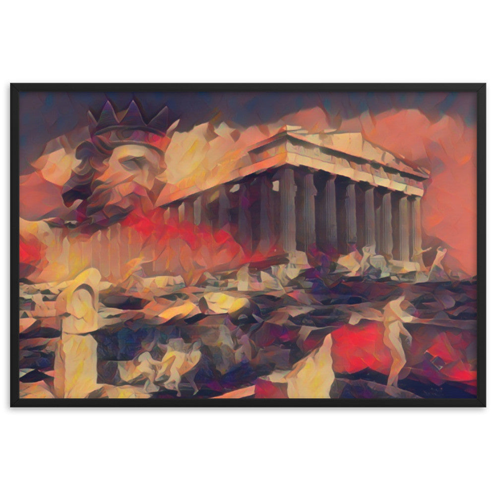 A SUNDAY UNDER ACROPOLIS V2 Premium Framed Poster-0