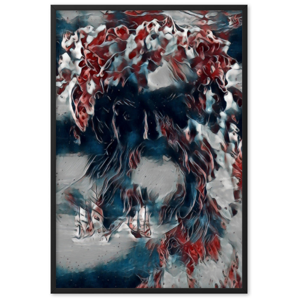 WHEN POSEIDON ASKED THE WAVES TO DANCE PREMIUM Framed Poster-0