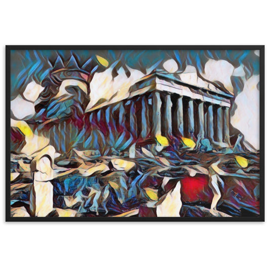 A SUNDAY UNDER ACROPOLIS V2 Premium Framed Poster-0