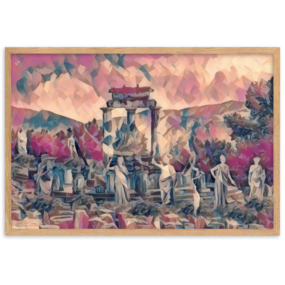 A SUNDAY AT THE ORACLE OF DELPHI Superior Framed Poster-0