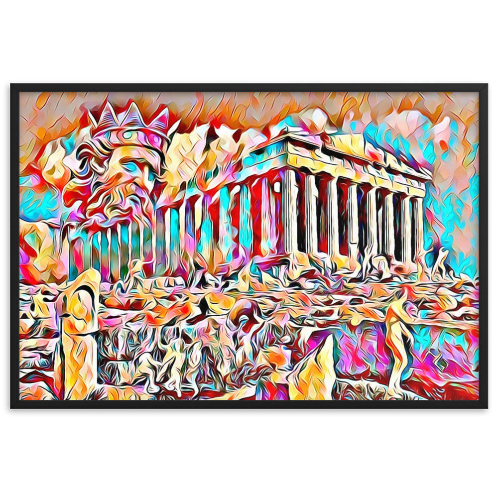 A SUNDAY UNDER ACROPOLIS V2 Superior Framed Poster-0