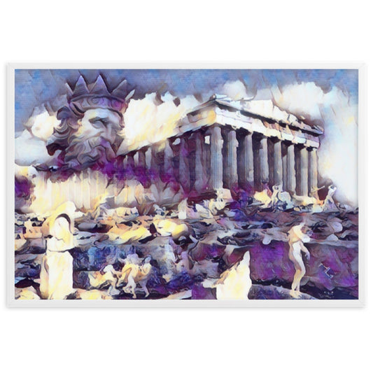 A SUNDAY UNDER ACROPOLIS V2 Premium Framed Poster-0