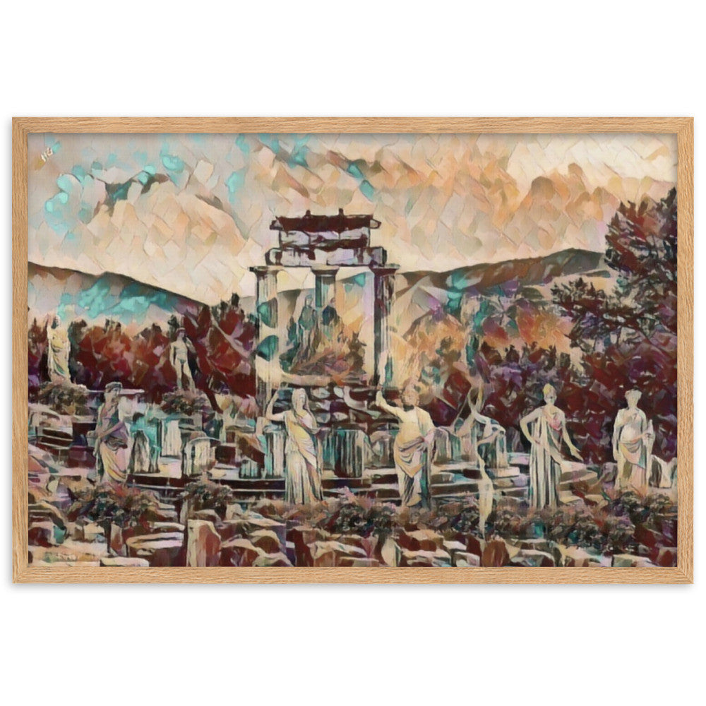 A SUNDAY AT THE ORACLE OF DELPHI Premium Framed Poster-0