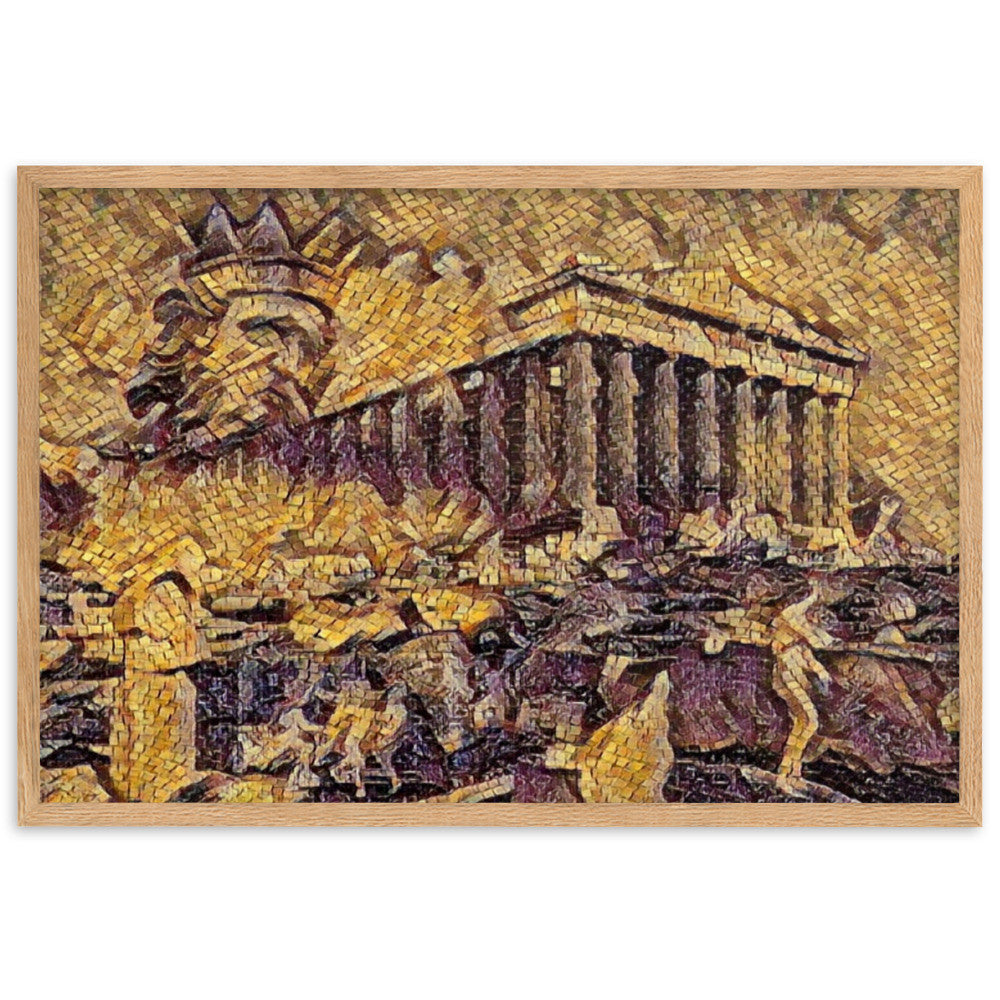 A SUNDAY UNDER ACROPOLIS V2 Premium Framed Poster-0