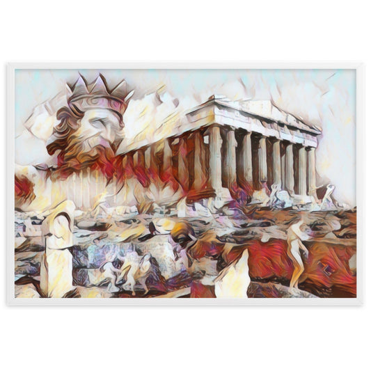 A SUNDAY UNDER ACROPOLIS V2 Premium Framed Poster-0