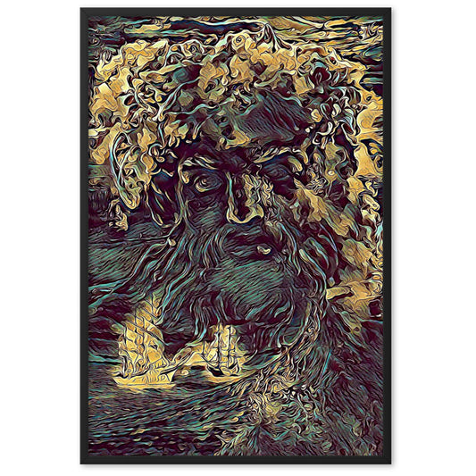 WHEN POSEIDON ASKED THE WAVES TO DANCE TALE Framed Poster-0