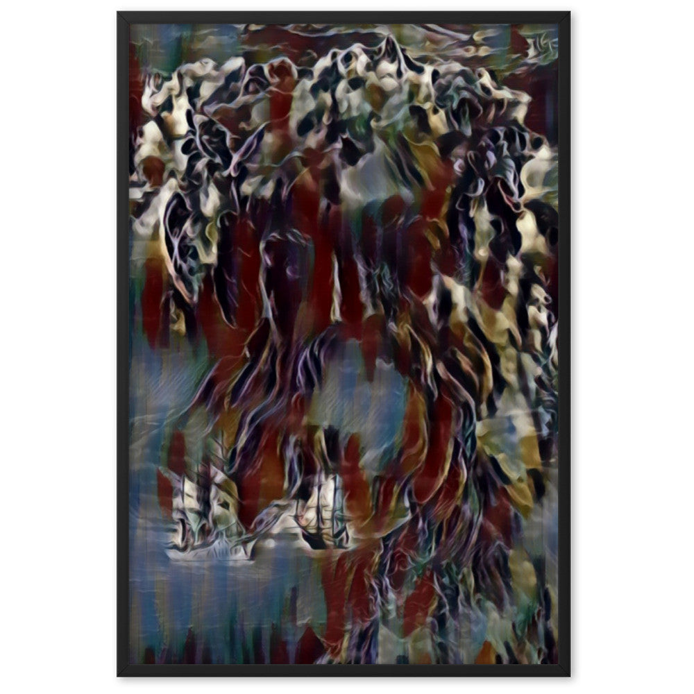 WHEN POSEIDON ASKED THE WAVES TO DANCE PREMIUM Framed Poster-0