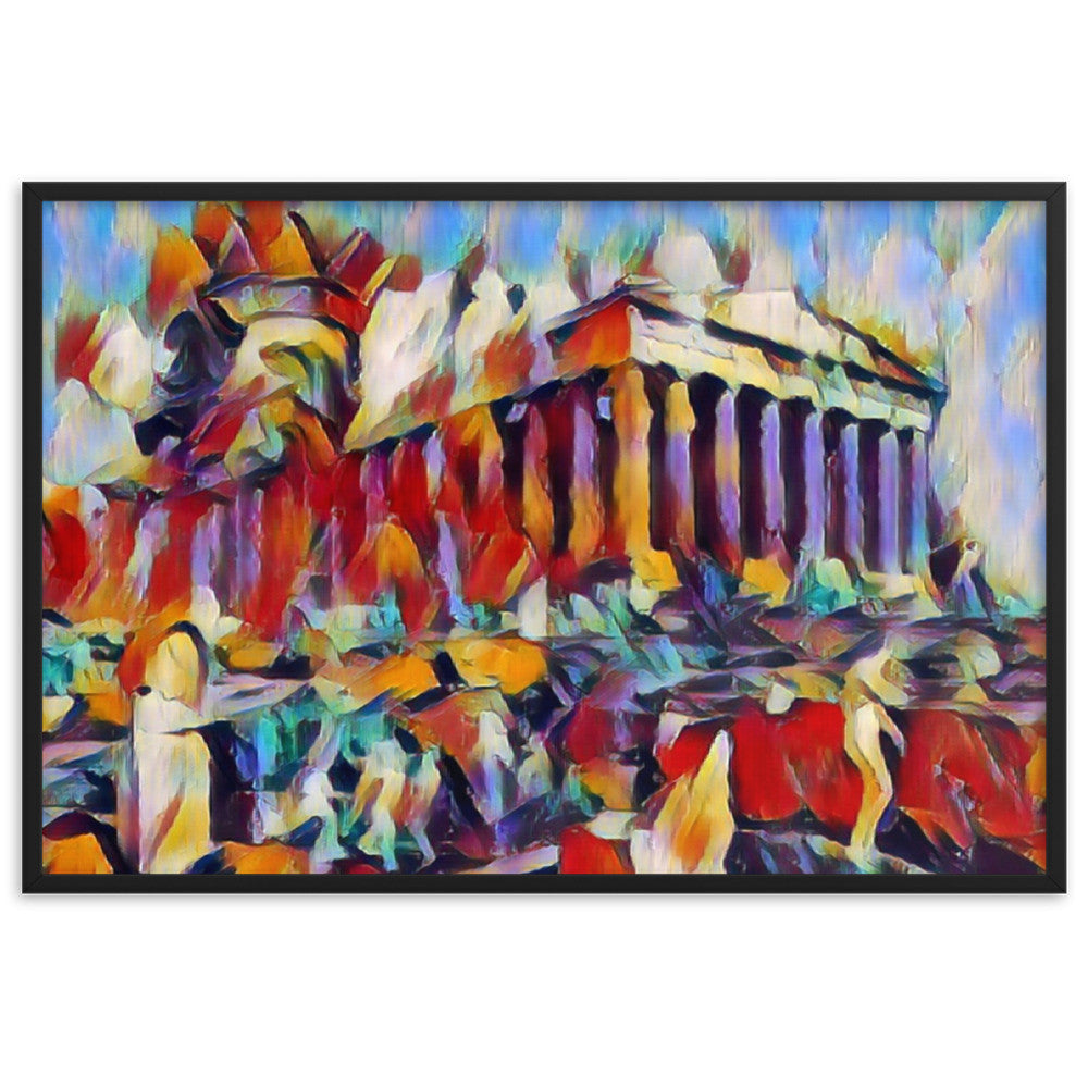 A SUNDAY UNDER ACROPOLIS V2 Premium Framed Poster-0