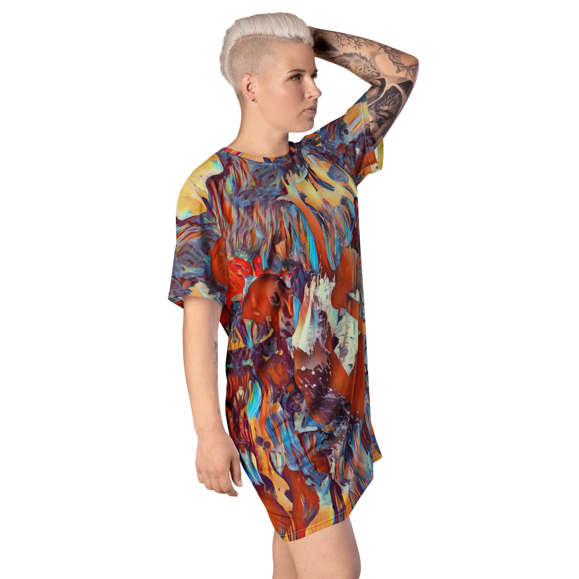 ANADYSIS ART T-shirt Dress by Gianneli-8