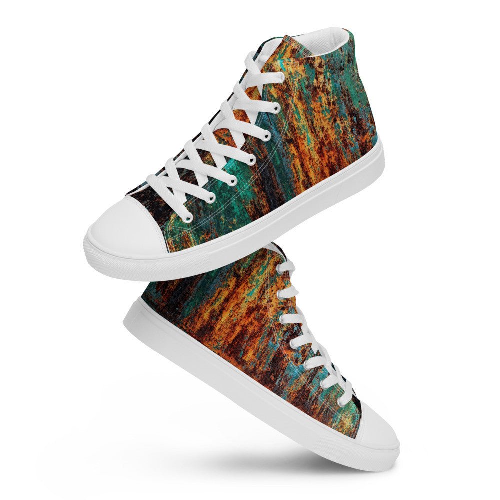 CLOCHARD Handmade Grunge Men’s High Top Canvas Shoes by Gianneli-11