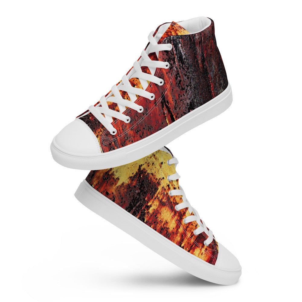 CLOCHARD Handmade Grunge Men’s High Top Canvas Shoes by Gianneli-12