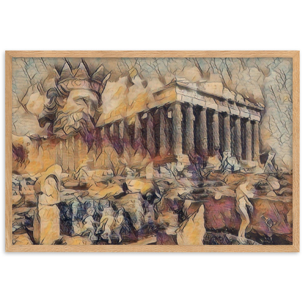 A SUNDAY UNDER ACROPOLIS V2 Premium Framed Poster-0