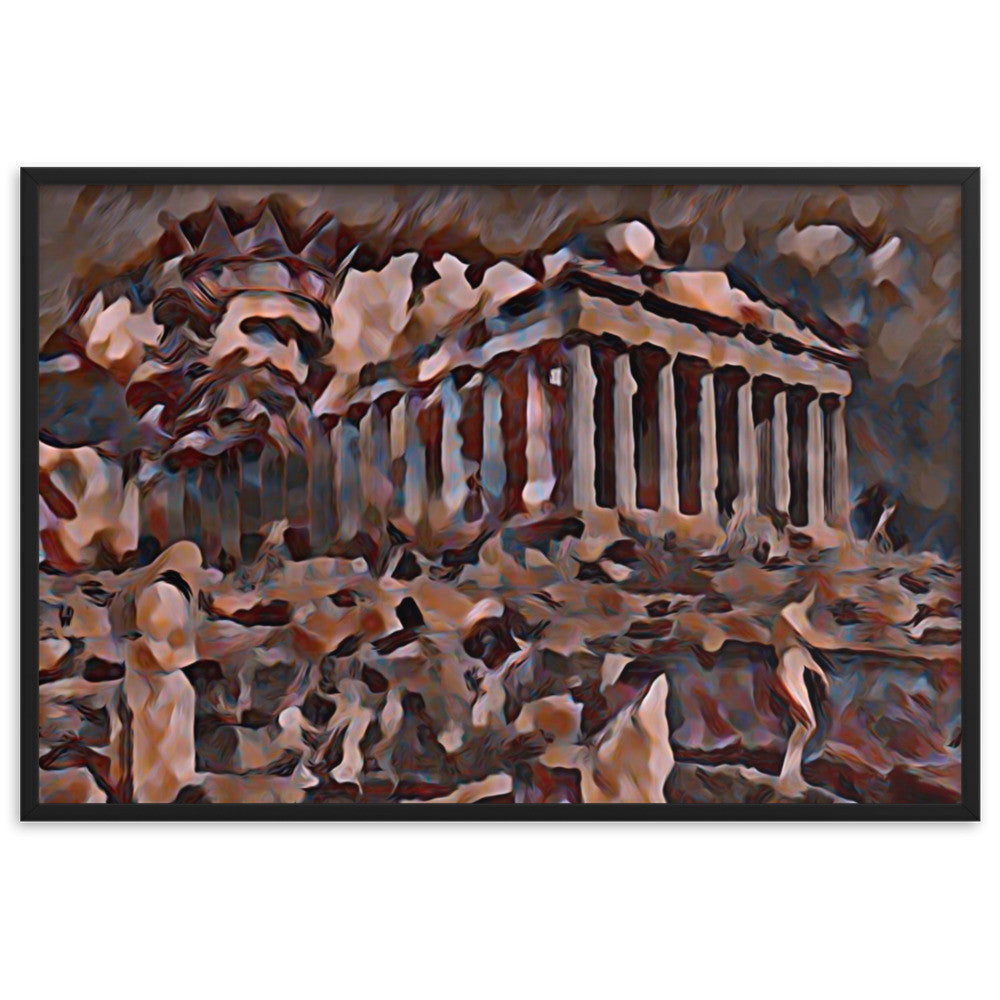 A SUNDAY UNDER ACROPOLIS V2 Superior Framed Poster-0