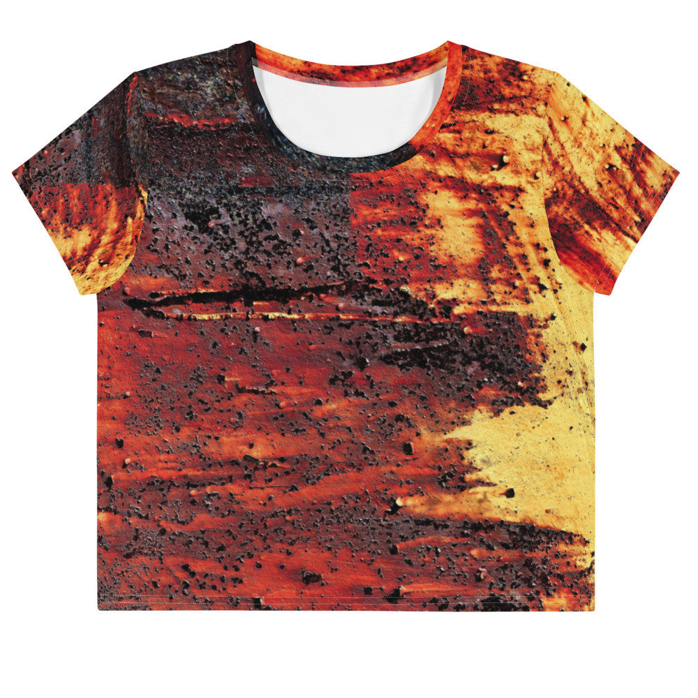 CLOCHARD Grunge Women's Crop Tee by Gianneli-0