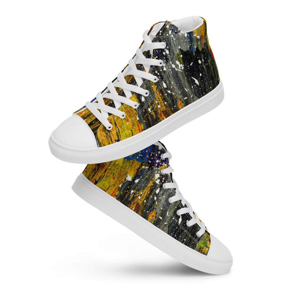 Gianneli Colours Handmade Men’s High Top Canvas Shoes-10