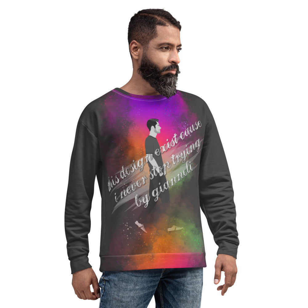 KEEP TRYING Unisex Sweatshirt by Gianneli-4