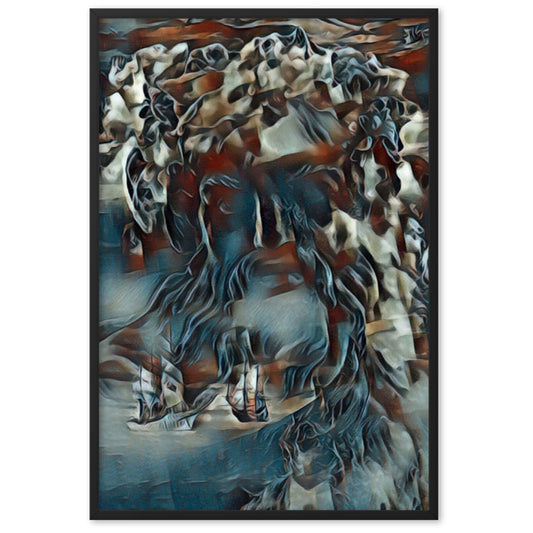 WHEN POSEIDON ASKED THE WAVES TO DANCE PREMIUM Framed Poster-0