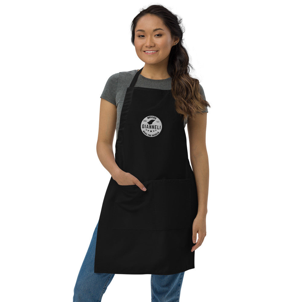 HEAL THE WORLD Embroidered Apron by Gianneli-3