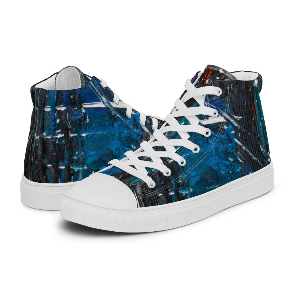 Gianneli Colours Handmade Men’s High Top Canvas Shoes-19