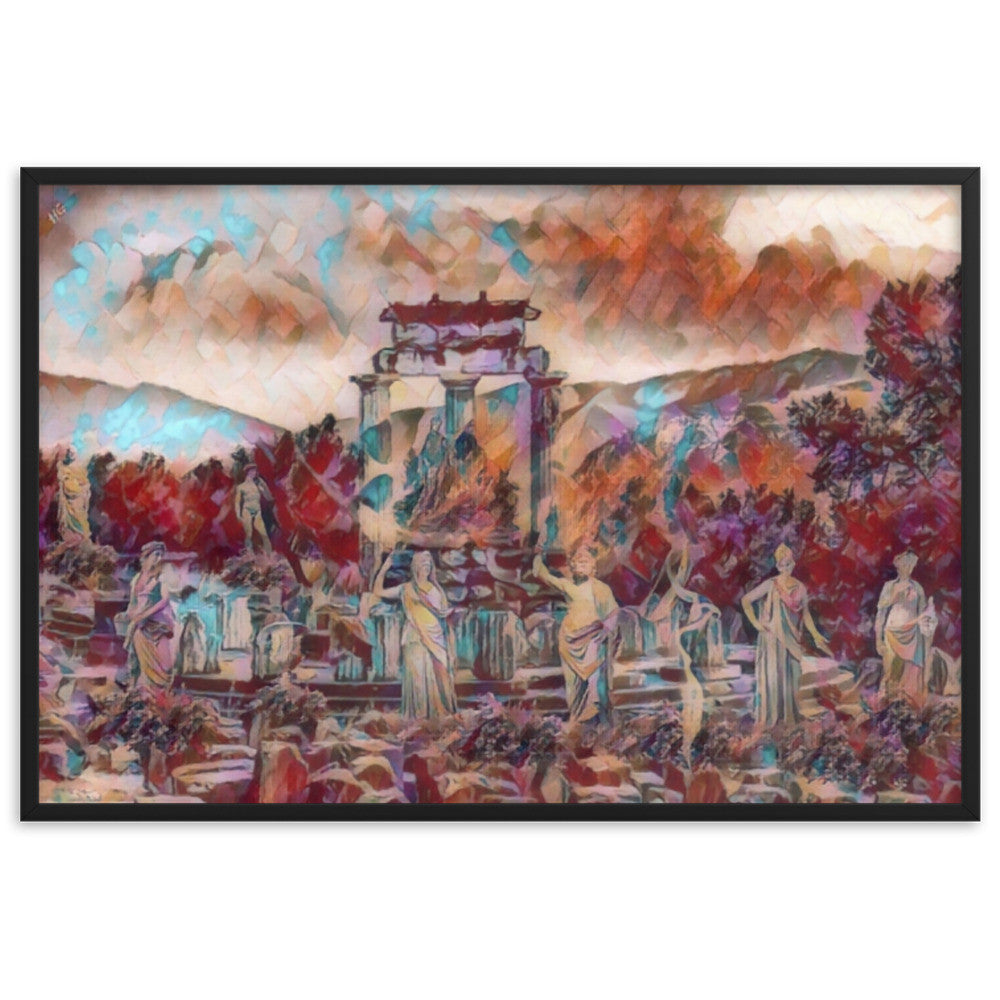 A SUNDAY AT THE ORACLE OF DELPHI Premium Framed Poster-0