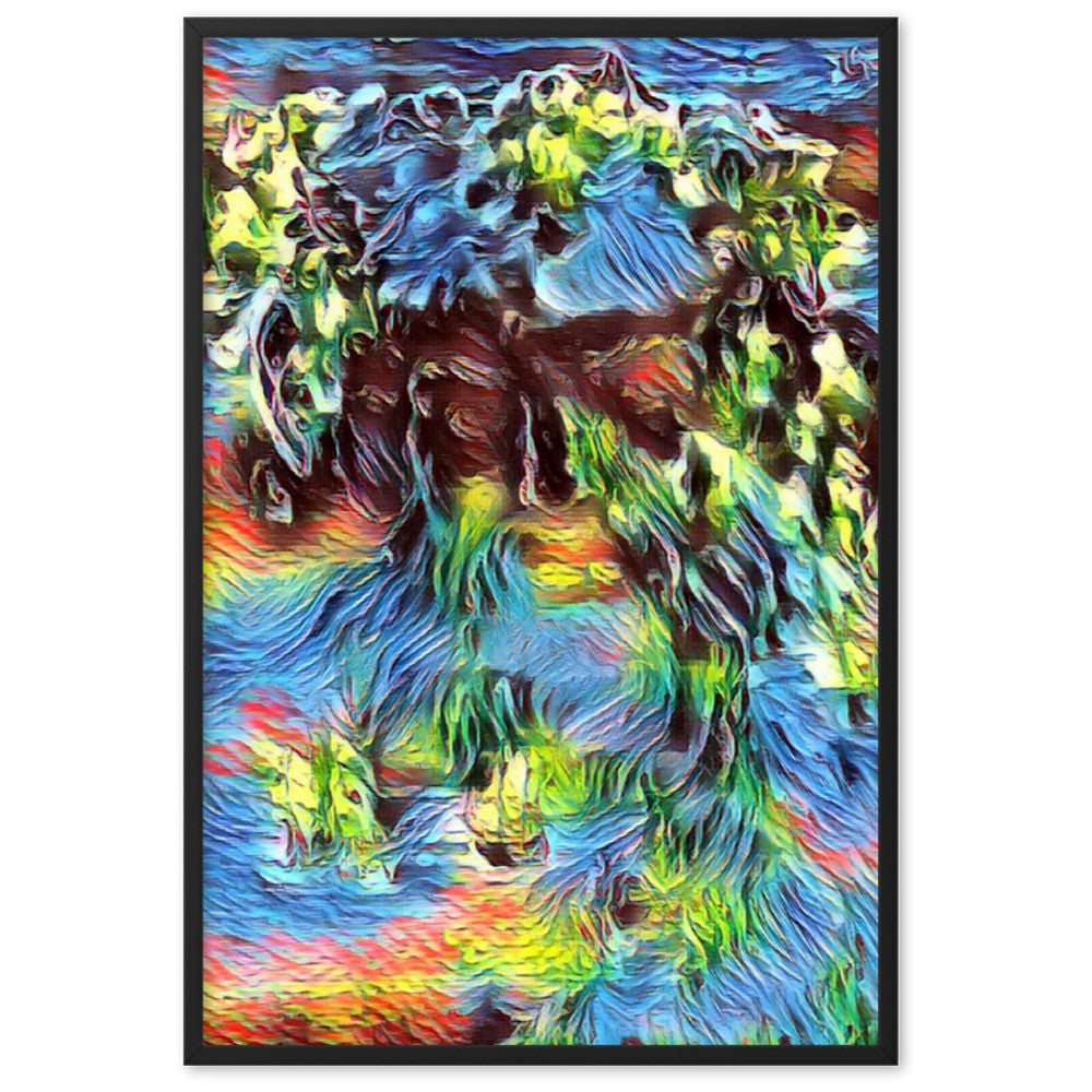 WHEN POSEIDON ASKED THE WAVES TO DANCE PREMIUM Framed Poster-0