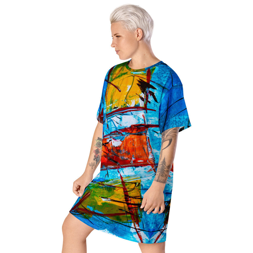 Gianneli Colours T-shirt dress-2