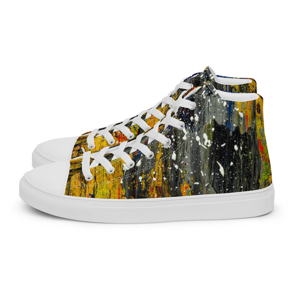 Gianneli Colours Handmade Men’s High Top Canvas Shoes-0