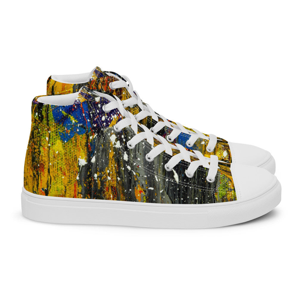 Gianneli Colours Handmade Men’s High Top Canvas Shoes-4