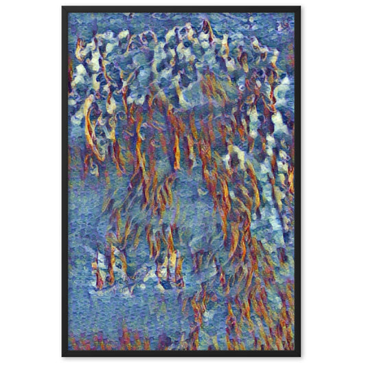 WHEN POSEIDON ASKED THE WAVES TO DANCE PREMIUM Framed Poster-0