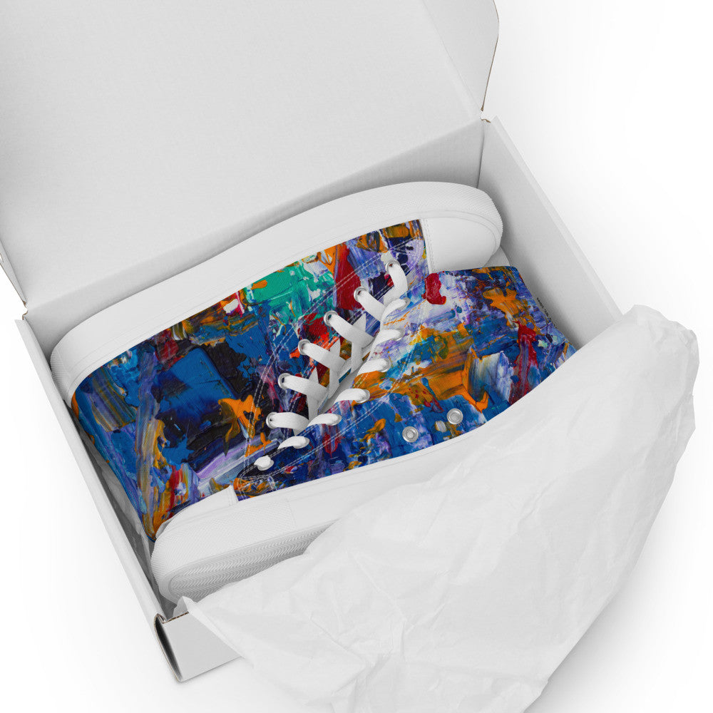 Gianneli Colours Handmade Women’s High Top Canvas Shoes-11