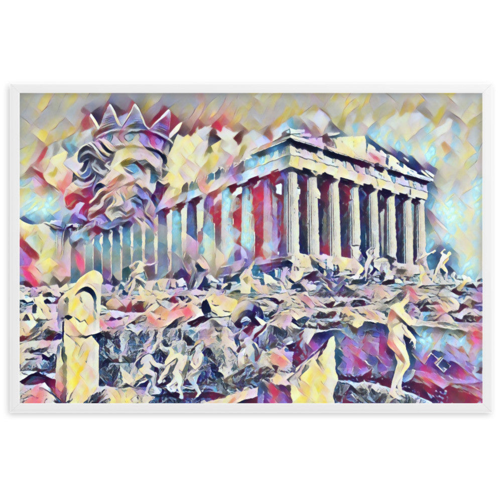 A SUNDAY UNDER ACROPOLIS V2 Superior Framed Poster-0