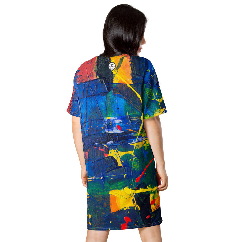 HUG MY COLOURS T-shirt Dress by Gianneli-3