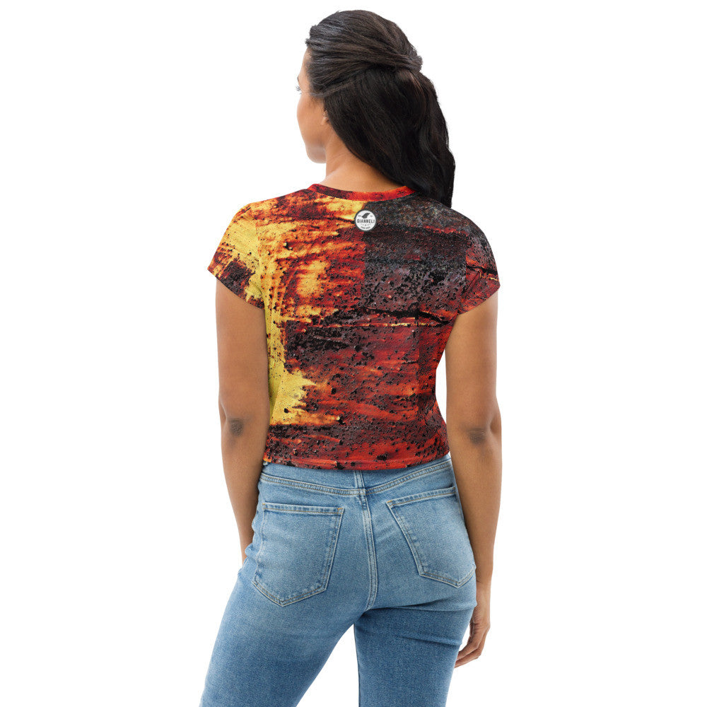 CLOCHARD Grunge Women's Crop Tee by Gianneli-3