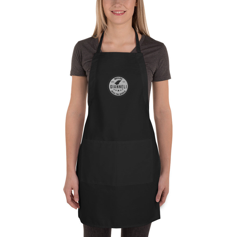 HEAL THE WORLD Embroidered Apron by Gianneli-2