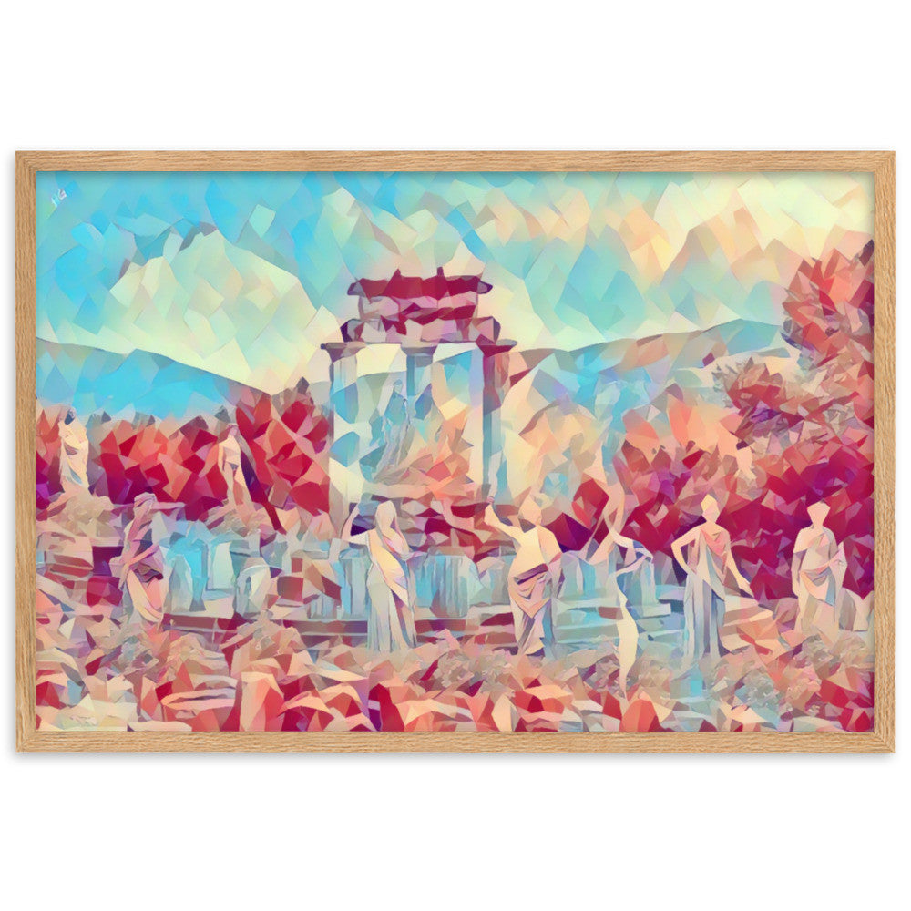 A SUNDAY AT THE ORACLE OF DELPHI Superior Framed Poster-0